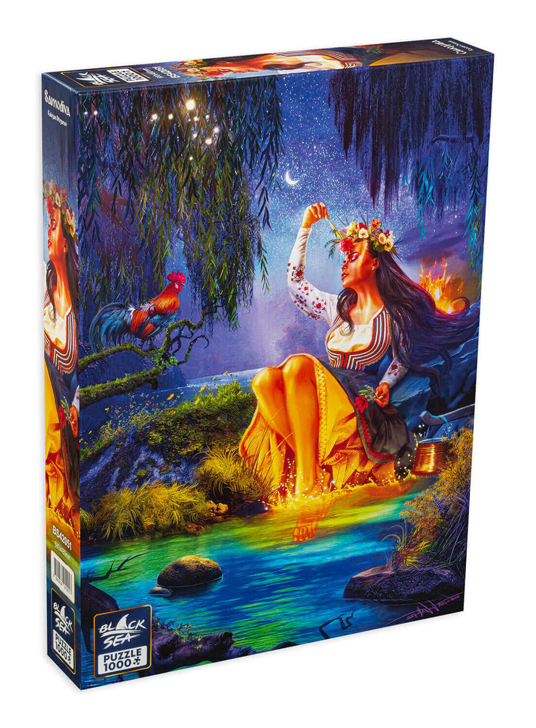 Puzzle Black Sea Premium 1000 pieces - Samodiva, The legend warns: roam not in the gloomy woods after dark, for evil will find you. The rays of the moon will reveal the beauty of the samodiva, the woodland fairy of these lands, unearthly but deadly. O how