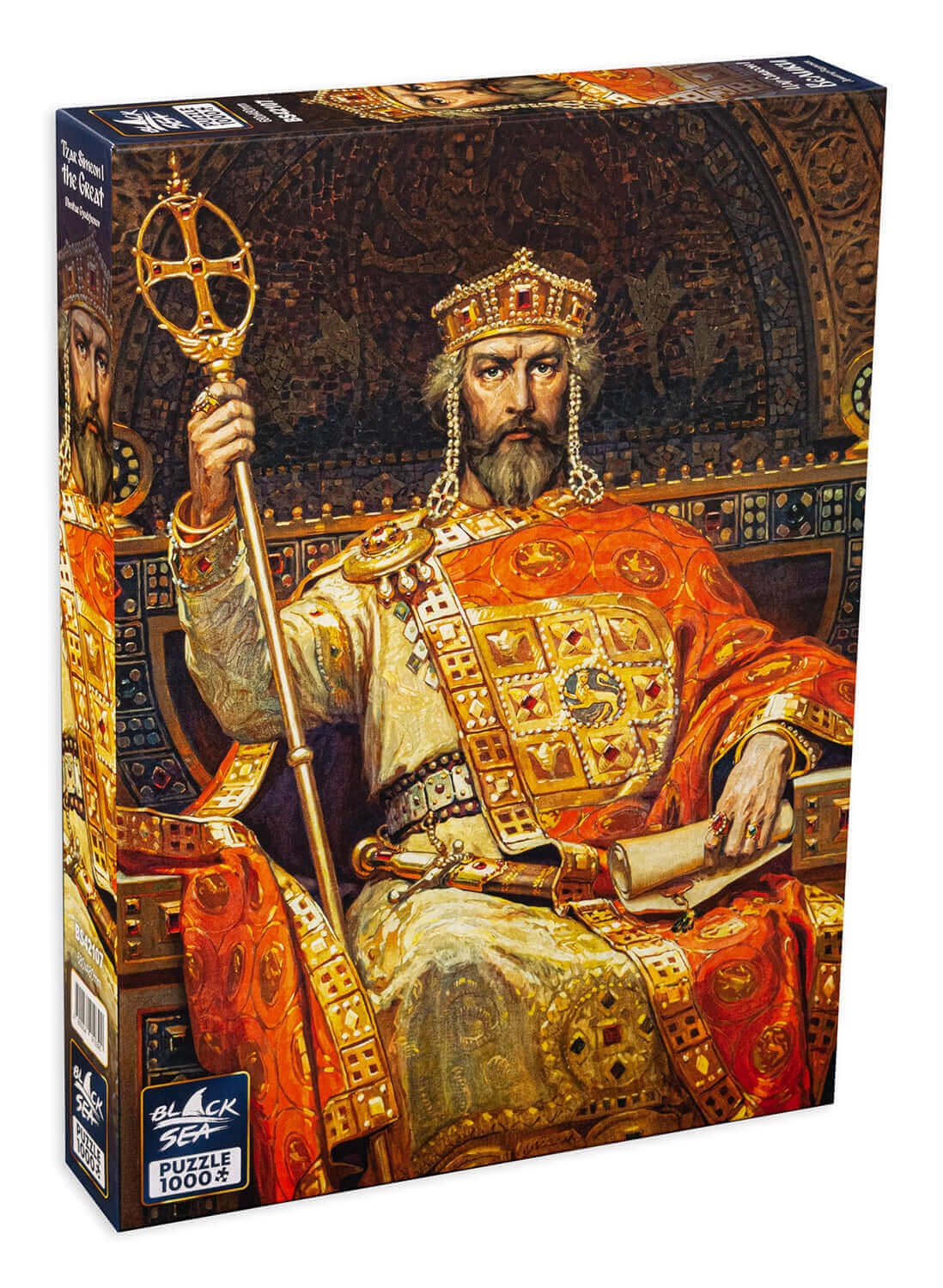 Puzzle Black Sea 1000 pieces - Tzar Simeon I the Great, Tzar Simeon I the Great is a Bulgarian ruler; he reigned from 893 to 927. Simeon the Great is the symbol of power, strength and cultural prosperity. His skillful home and foreign policies, along with