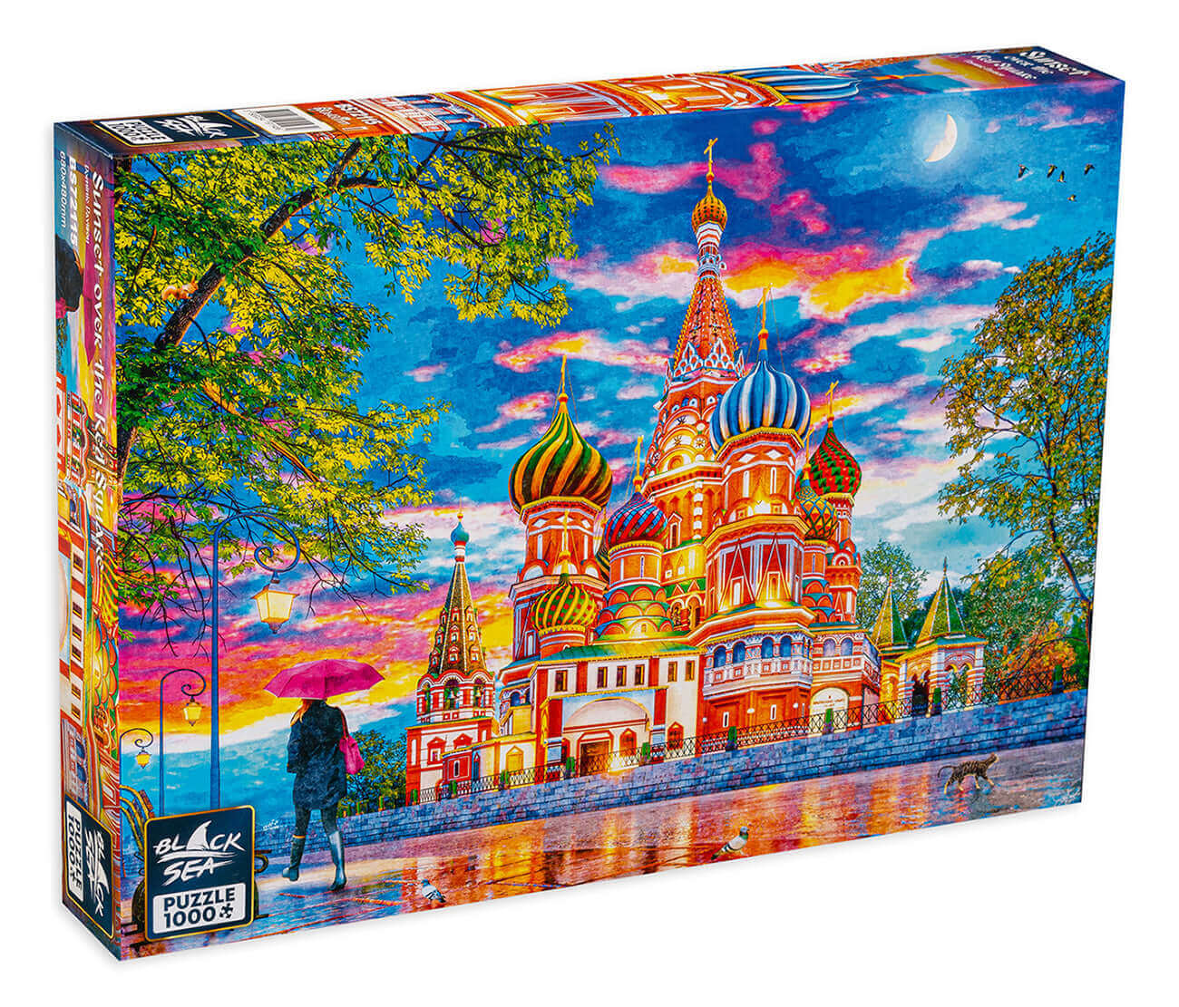 Puzzle Black Sea 1000 pieces - Sunset over the Red Square, The setting of the sun turns the Red Square into a fairytale. The unique colours come together to create a melody of lovely details, a harmony of elegant objects that turns one of Moscow’s landmar